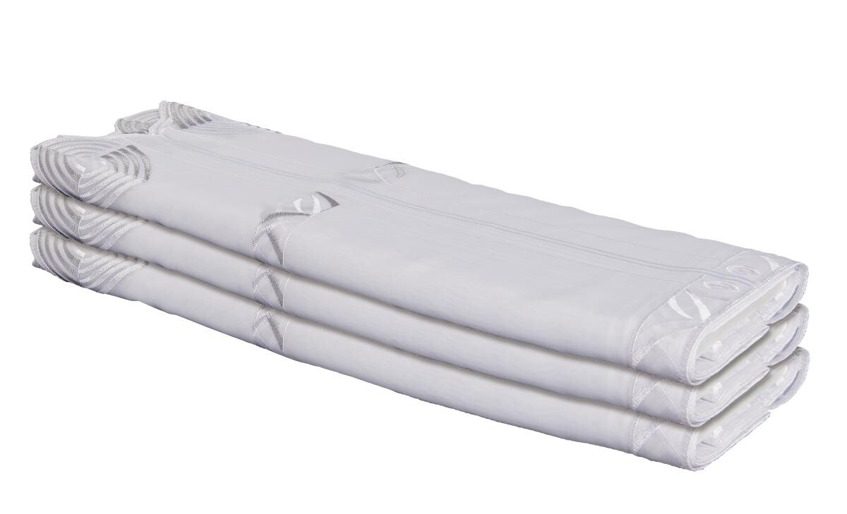 Scheibengardinen-Meterware Olga grau 100% Polyester H: ca. 60 cm