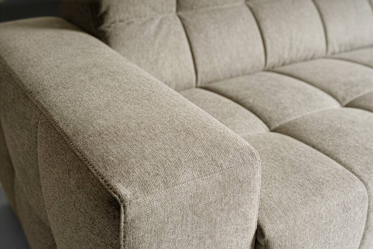 Ecksofa mit Bettfunktion beige Flachgewebe B/H/T: ca. 267x93x163 cm