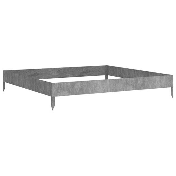 Garten-Hochbeet braun Stahl B/H/L: ca. 100x18,5x100 cm