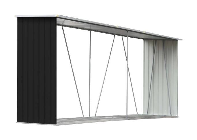 vidaXL Brennholzlager anthrazit B/H: ca. 330x152 cm
