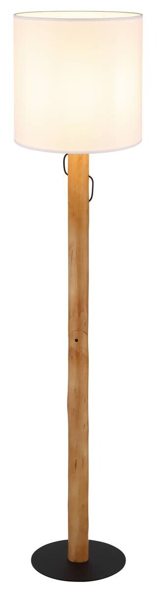 Stehlampe Cremium weiß natur Holz H/D: ca. 139x30 cm E14 1 Brennstellen