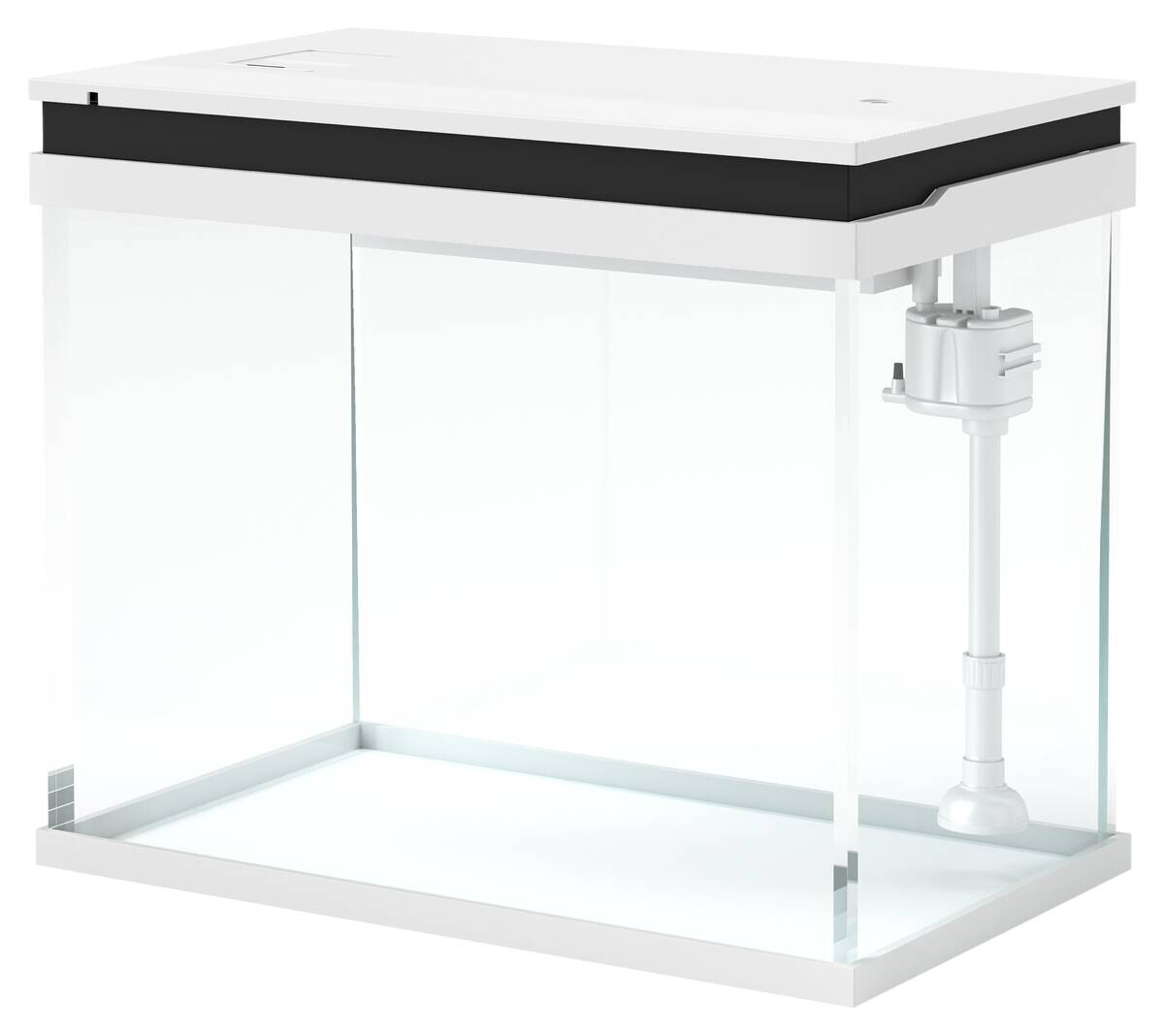 PawHut Aquarium weiß Glas B/H/L: ca. 30x41x48 cm