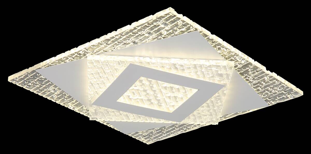 GLOBO LED-Deckenleuchte VELORA weiß Acryl Metall B/H/T: ca. 29x3,8x29 cm 1 Brennstellen