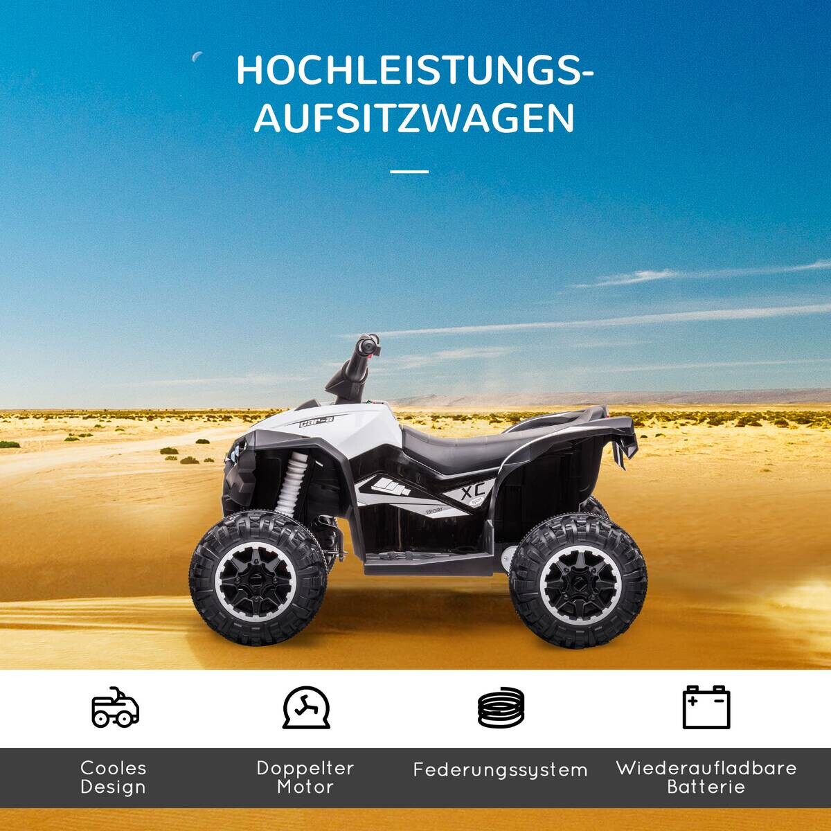HOMCOM Kinderauto schwarz B/H/L: ca. 53x83x55,5 cm