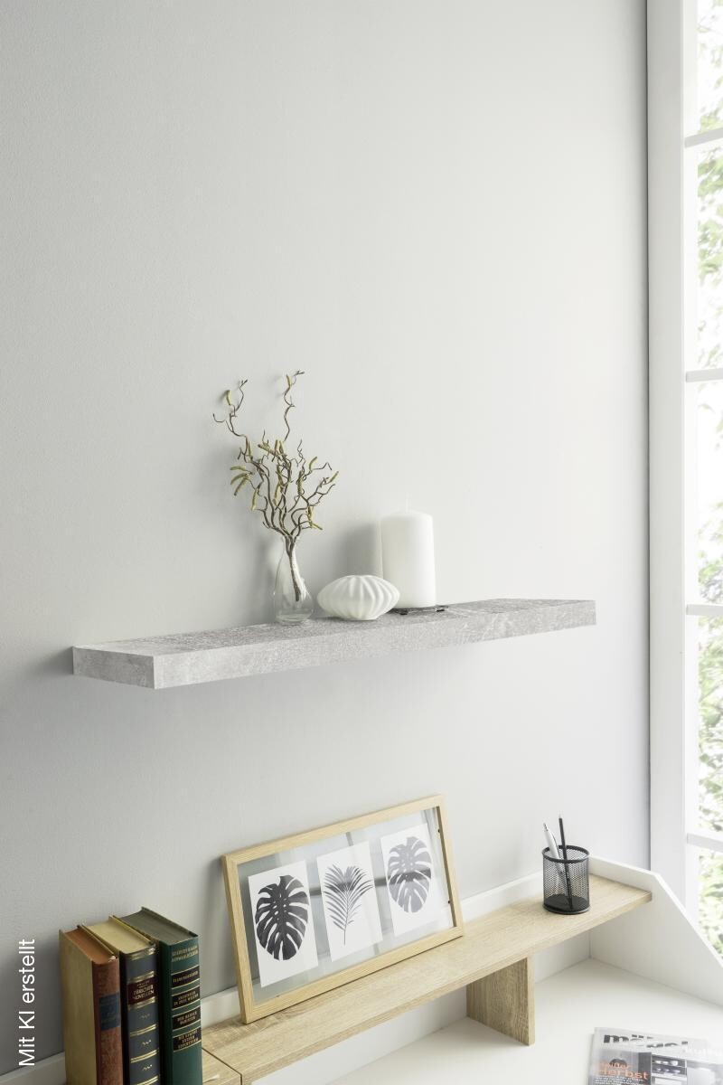 Wandboard Shelvy 80 Beton Optik B/H/T: ca. 80x4x24 cm