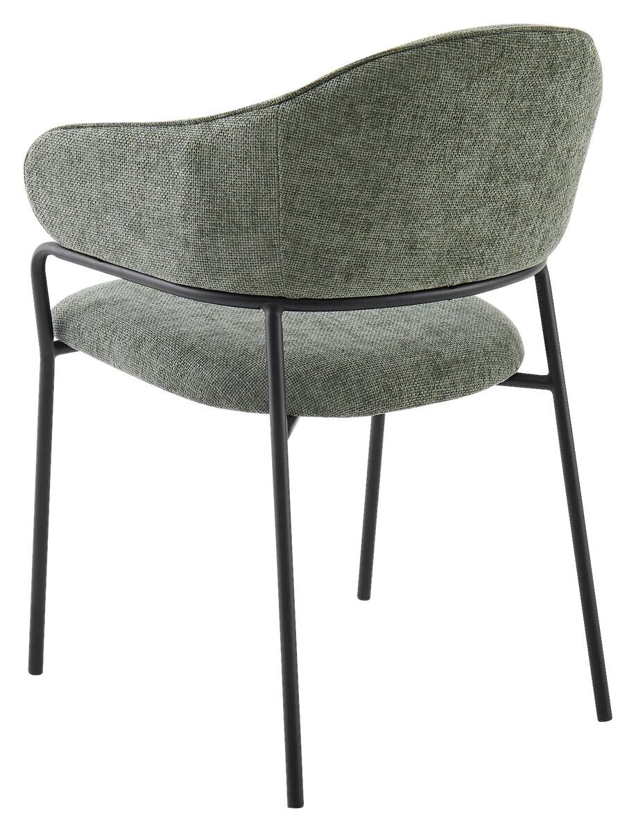 Stuhl CURVE, 2er-Set grün Stoff B/H/T: ca. 60x86x58 cm