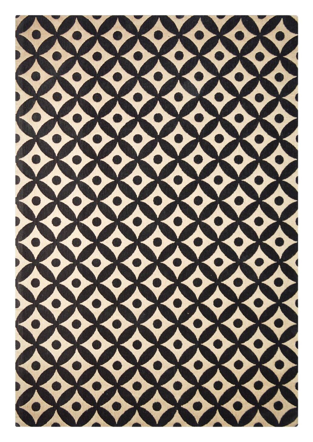 Kayoom Kurzflorteppich Scandy 210 schwarz B/L: ca. 200x290 cm