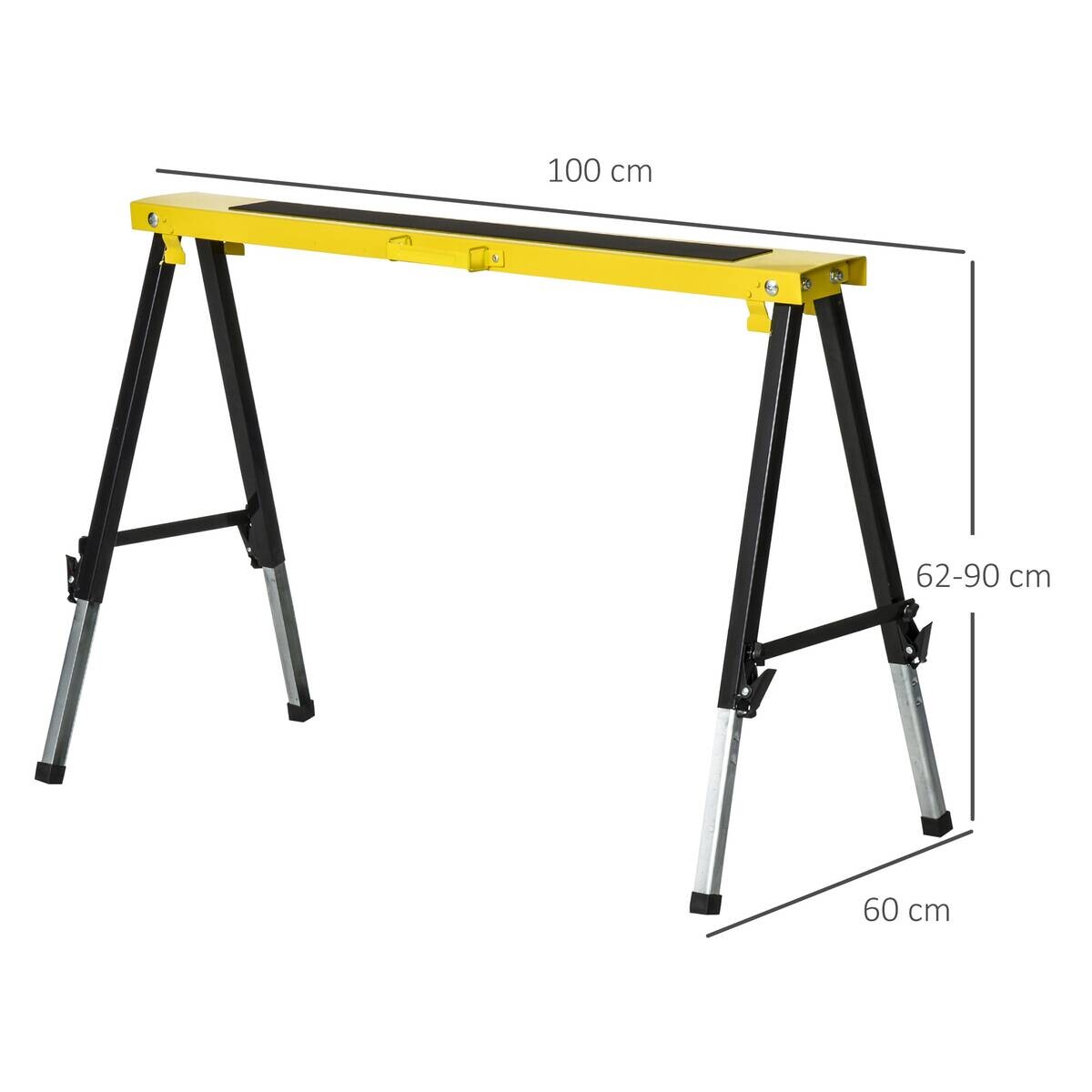 DURHAND Werkbank gelb Edelstahl B/H/L: ca. 49x100x90 cm