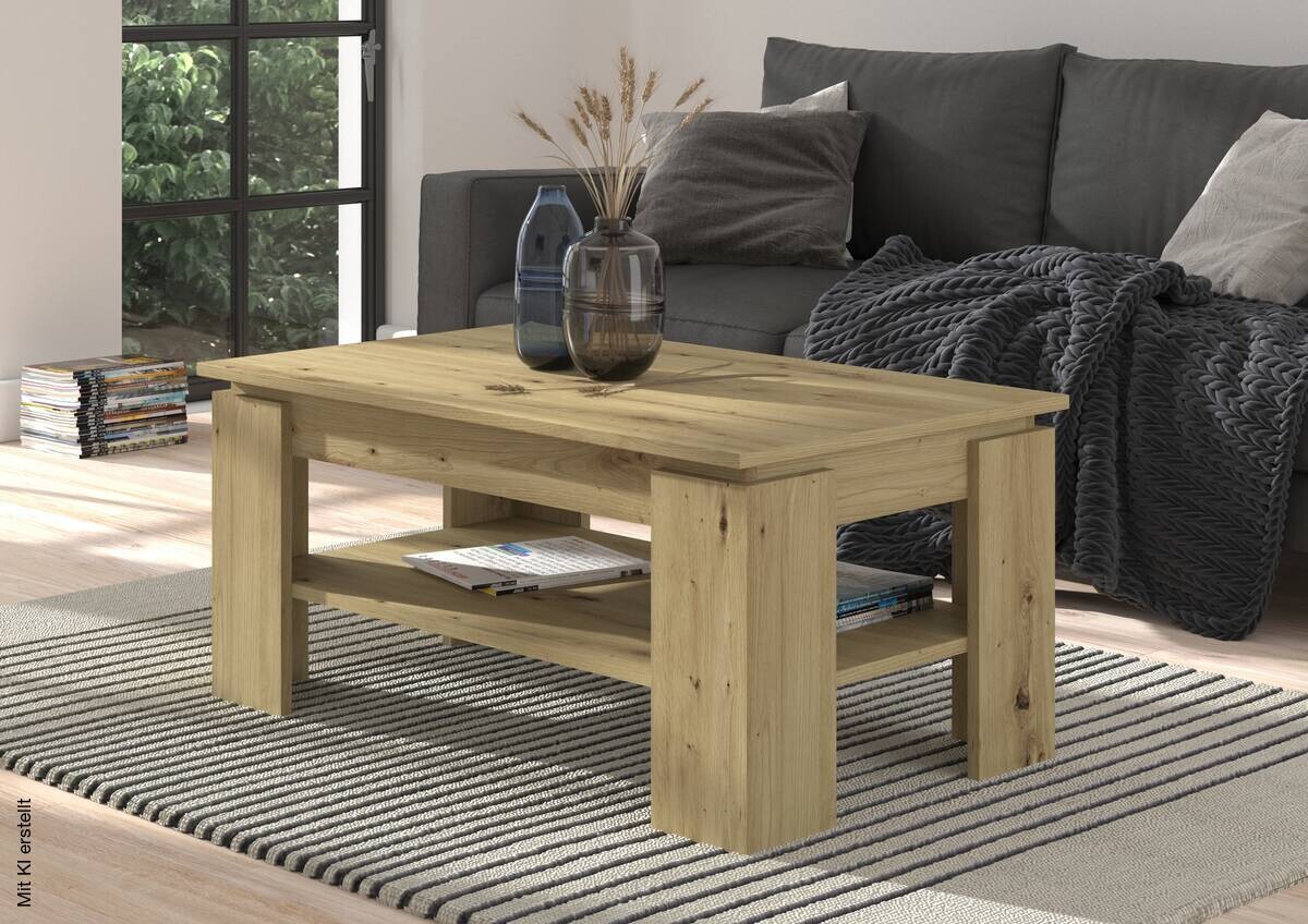 Couchtisch Titan Eiche Artisan Nachbildung B/H/T: ca. 100x45x60 cm