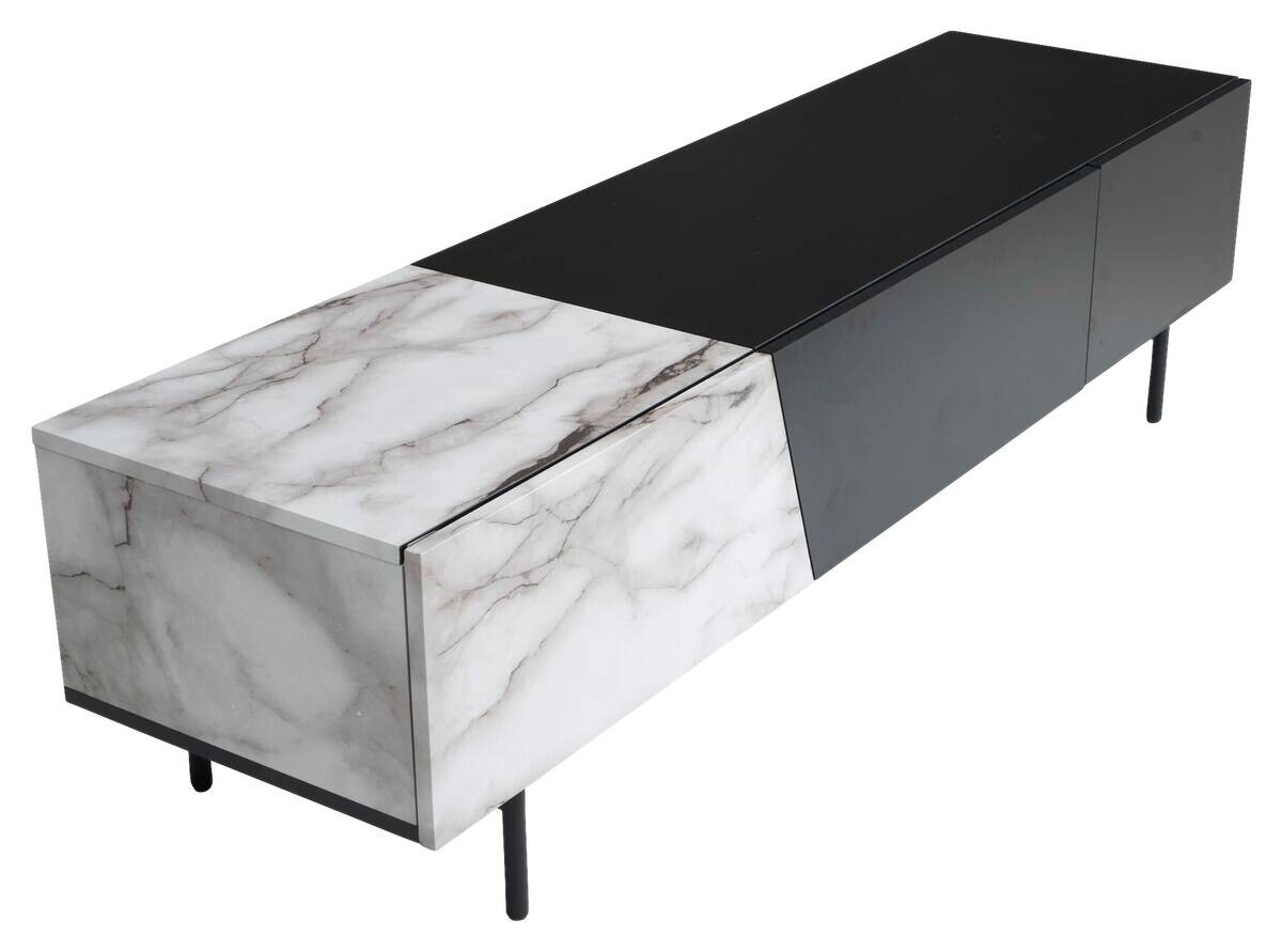 Lowboard weiß Marmor Optik B/H/T: ca. 150x40x40 cm