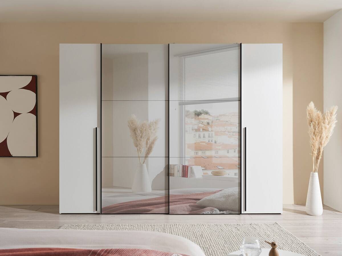 Schwebetürenschrank Maturs weiß B/H/T: ca. 267x205x57 cm