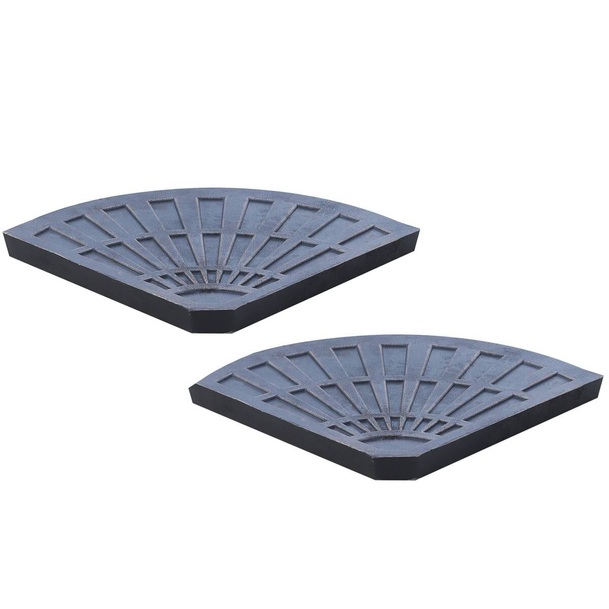 Outsunny Platten-Schirmständer mit Handgriff bronze Metall B/H/L: ca. 47x4,2x66 cm