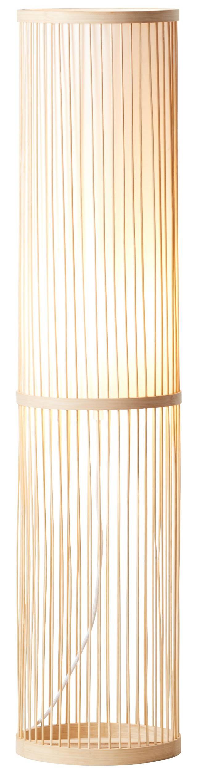 Brilliant Stehlampe Nori 92771/09 natur weiß Holz Textil B/H/T/D: ca. 20x90,5x20x20 cm E27 1 Brennstellen