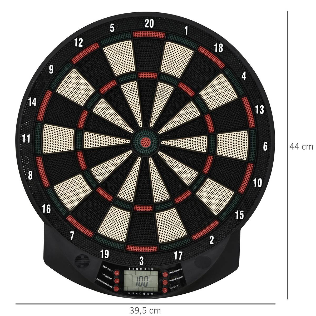 HOMCOM elektrische Dartscheibe B/H/T: ca. 39,5x44x2,2 cm