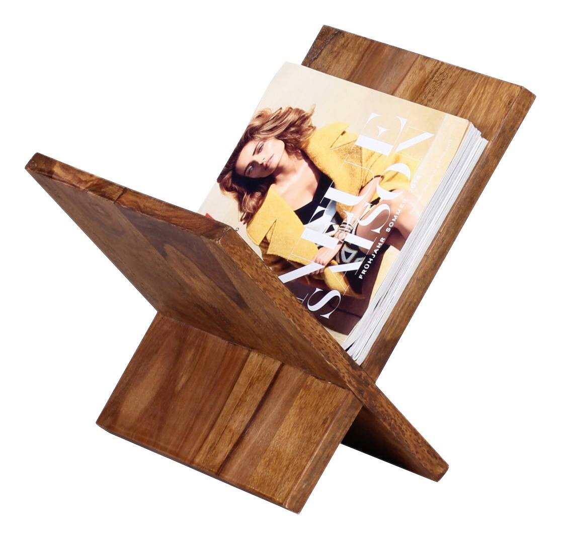 Zeitungsständer natur Echtholz B/H/T: ca. 29x31x28 cm