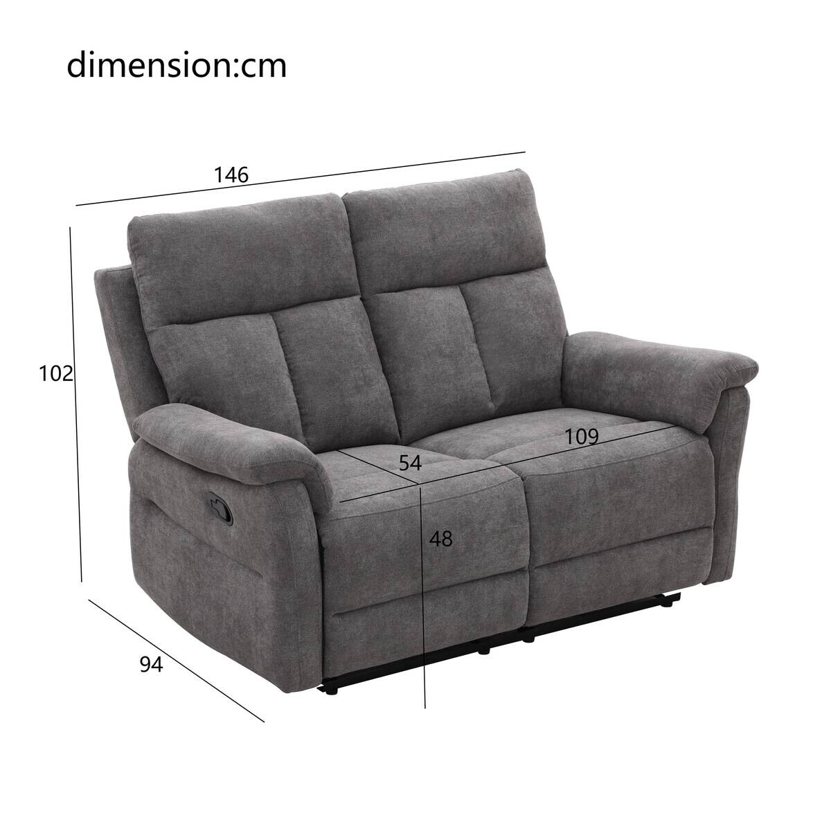 Sofa grau Polyester B/H/T: ca. 146x102x94 cm