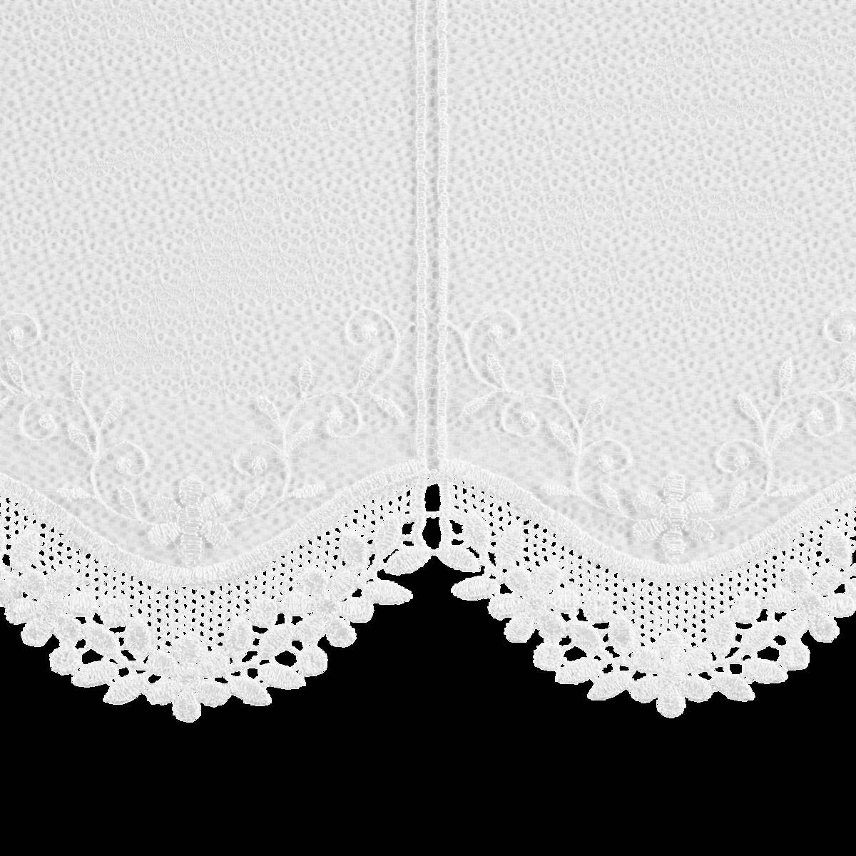Scheibengardinen-Meterware Alaca weiß 100% Polyester H: ca. 60 cm