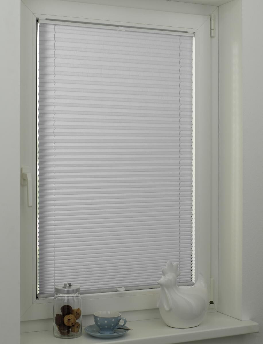 Boviva Spannplissee silber 100% Polyester B/L: ca. 50x130 cm