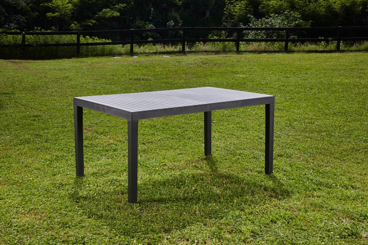 ProGarden Kunststofftisch Palau anthrazit Kunststoff B/H/L: ca. 90x72x150 cm