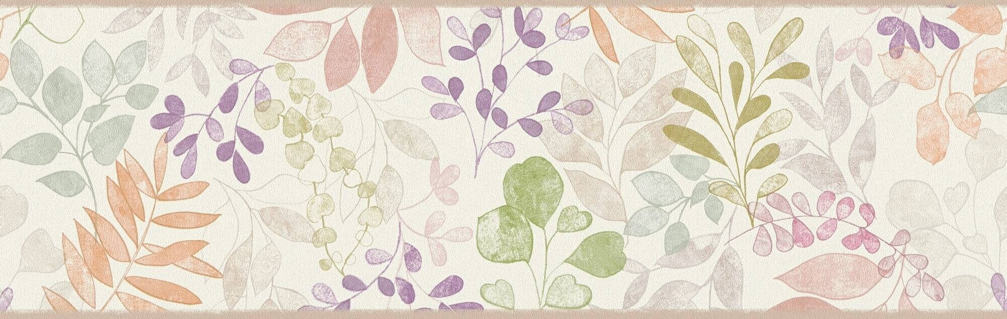 A.S.Creation Bordüre beige grau grün B/H/D: ca. 17x500x6,8 cm