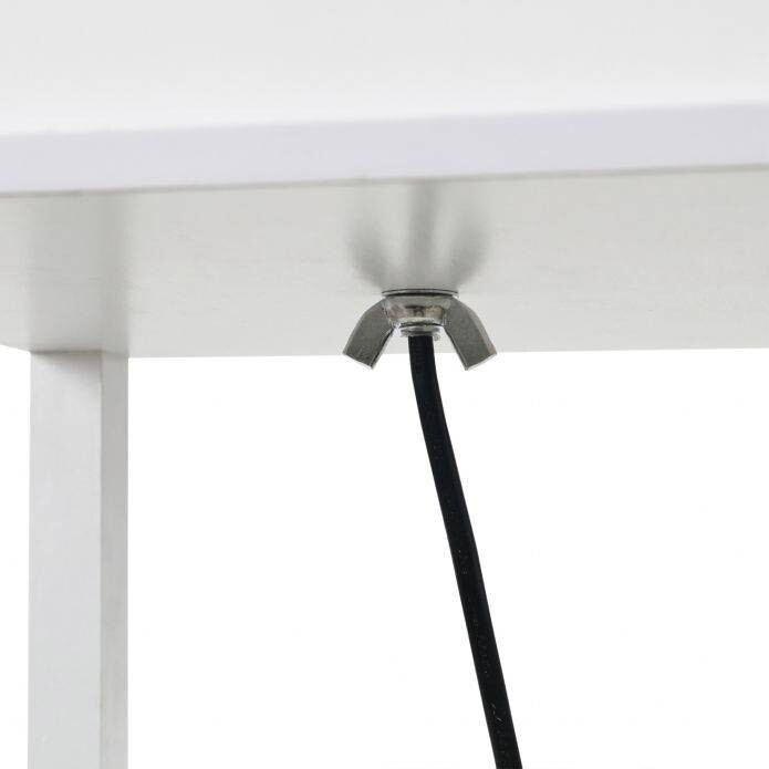 HOMCOM Stehlampe 833-623V90WT weiß Acryl Kunststoff B/H/L: ca. 26x160x26 cm E27 1 Brennstellen