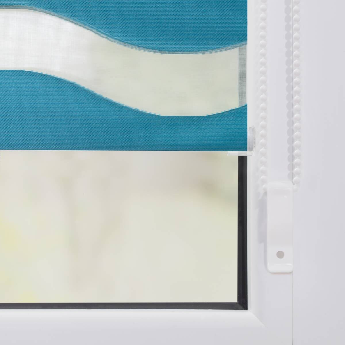 LICHTBLICK Doppelrollo Duo Welle petrol B/L: ca. 110x150 cm