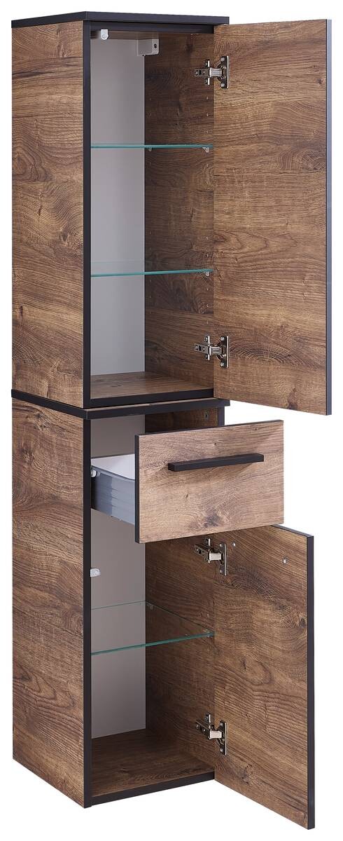Midischrank Quickset 374 Eiche Ribeck Nachbildung B/H/T: ca. 30x143,7x33 cm