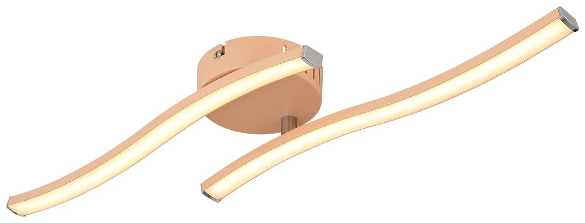 GLOBO LED-Deckenleuchte pfirsich Opal Kunststoff B/H/T: ca. 10x7,2x51,5 cm 1 Brennstellen