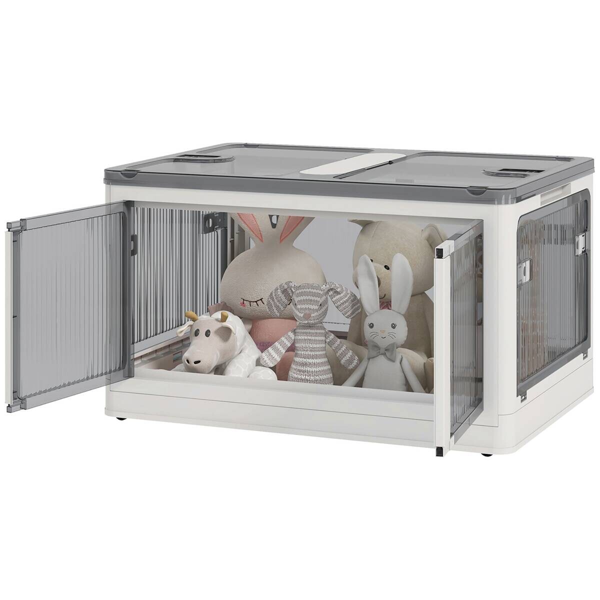 HOMCOM Aufbewahrungsbox weiß B/H/L: ca. 42x60x34 cm