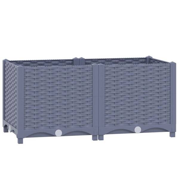 Hochbeet grau Polypropylen B/H/L: ca. 40x38x80 cm