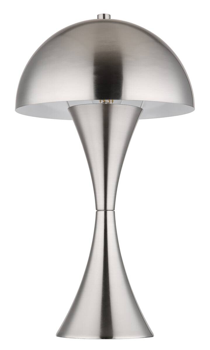 GLOBO Tischleuchte nickel matt Metall H/D: ca. 36,1x20 cm E27 1 Brennstellen