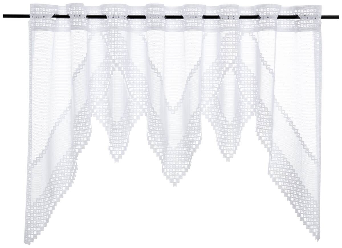 POCOline Scheibengardine Liebitz weiß B/L: ca. 140x60 cm