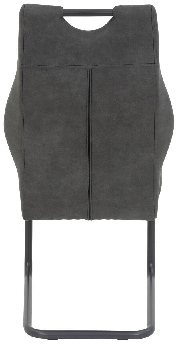 Schwingstuhl Linda II, 2er-Set anthrazit Metall Microfaser B/H/T: ca. 44x97x65 cm