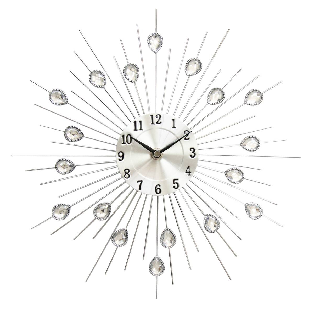 Wanduhr silber T/D: ca. 5x31 cm