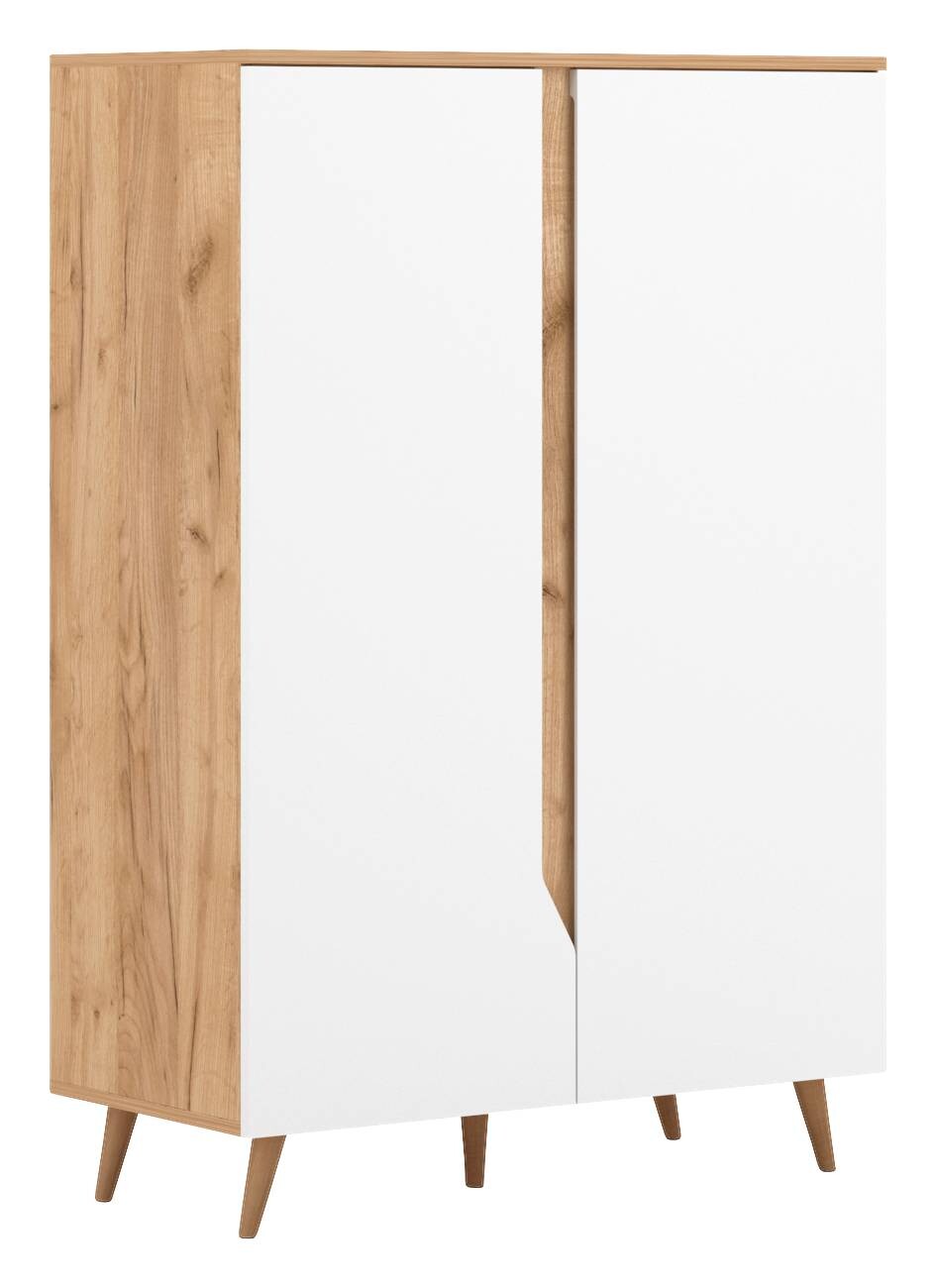 Kommode Tue Craft Eiche Nachbildung weiß matt B/H/T: ca. 90x132x42 cm