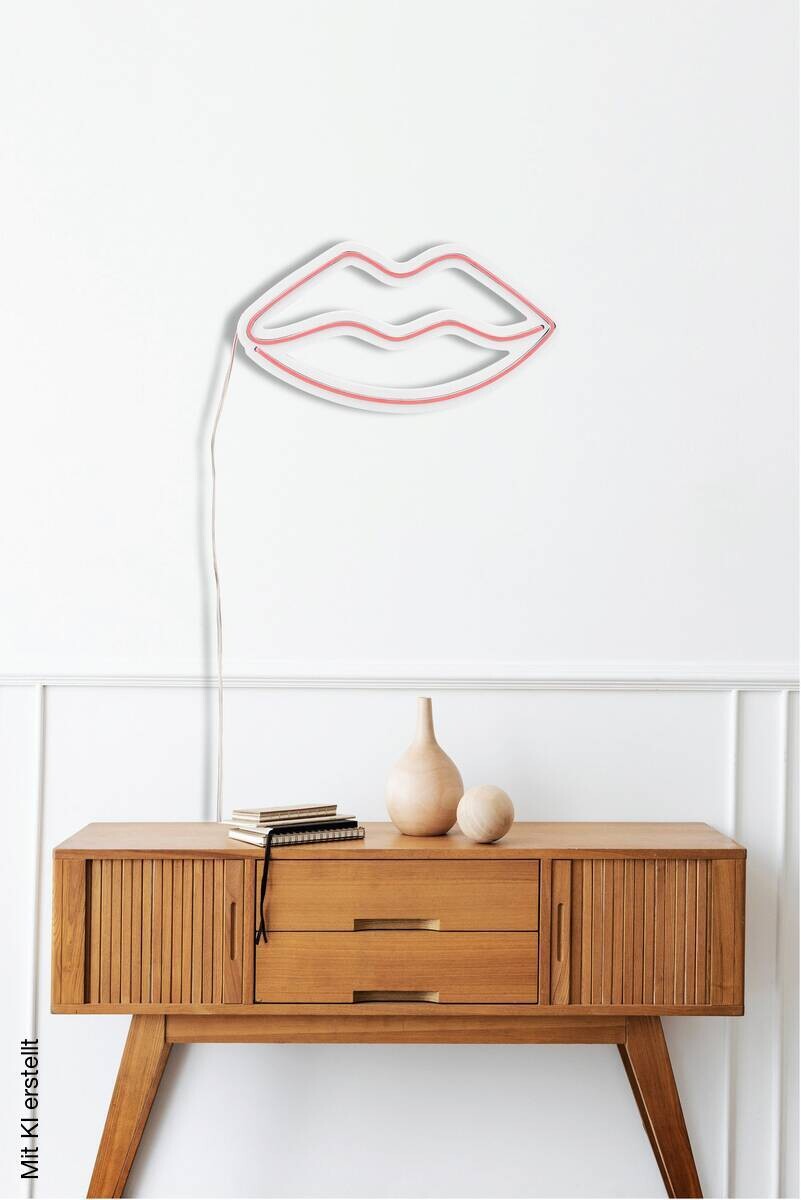 Opviq LED-Wandleuchte rosa PVC B/H/T/L: ca. 36x19x2x36 cm