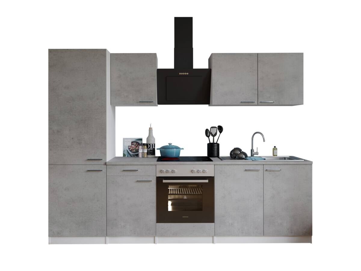 Respekta Küchenblock Malia Beton Optik B/H/T: ca. 270x200x60 cm