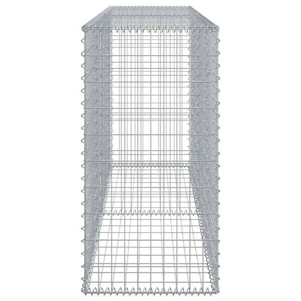 Gabionen-Korbe silber Eisen B/H/L: ca. 50x100x200 cm