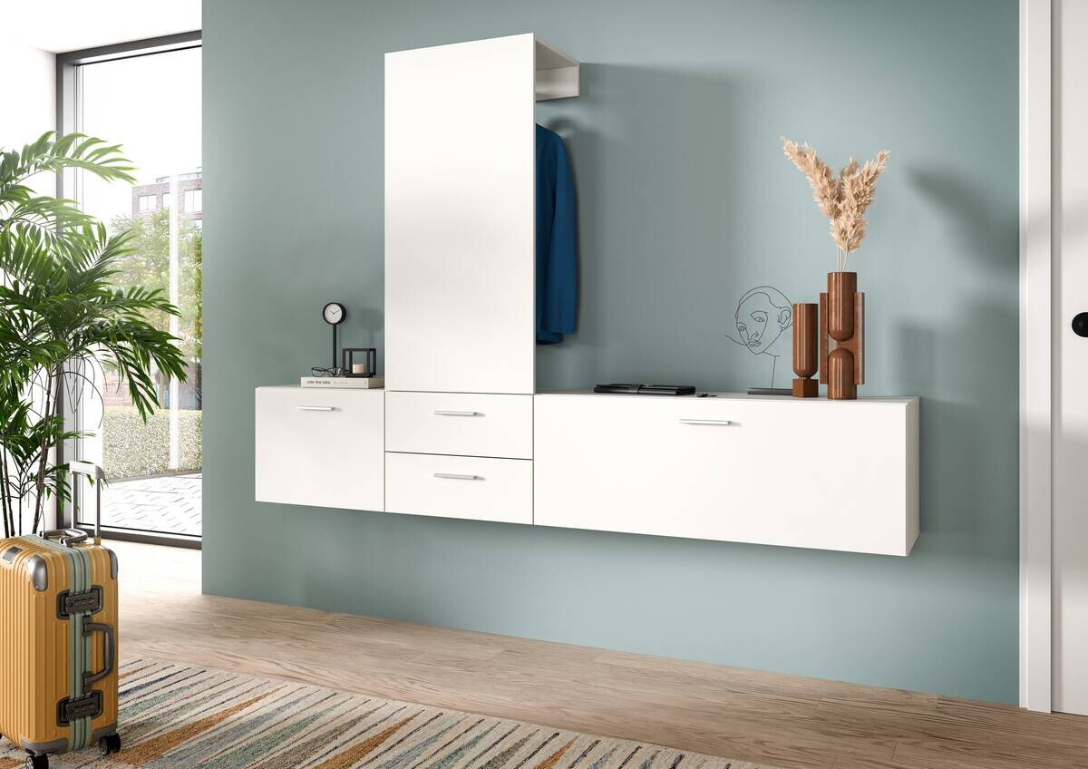 Garderobe VAGA weiß B/H/T: ca. 208x190x36 cm