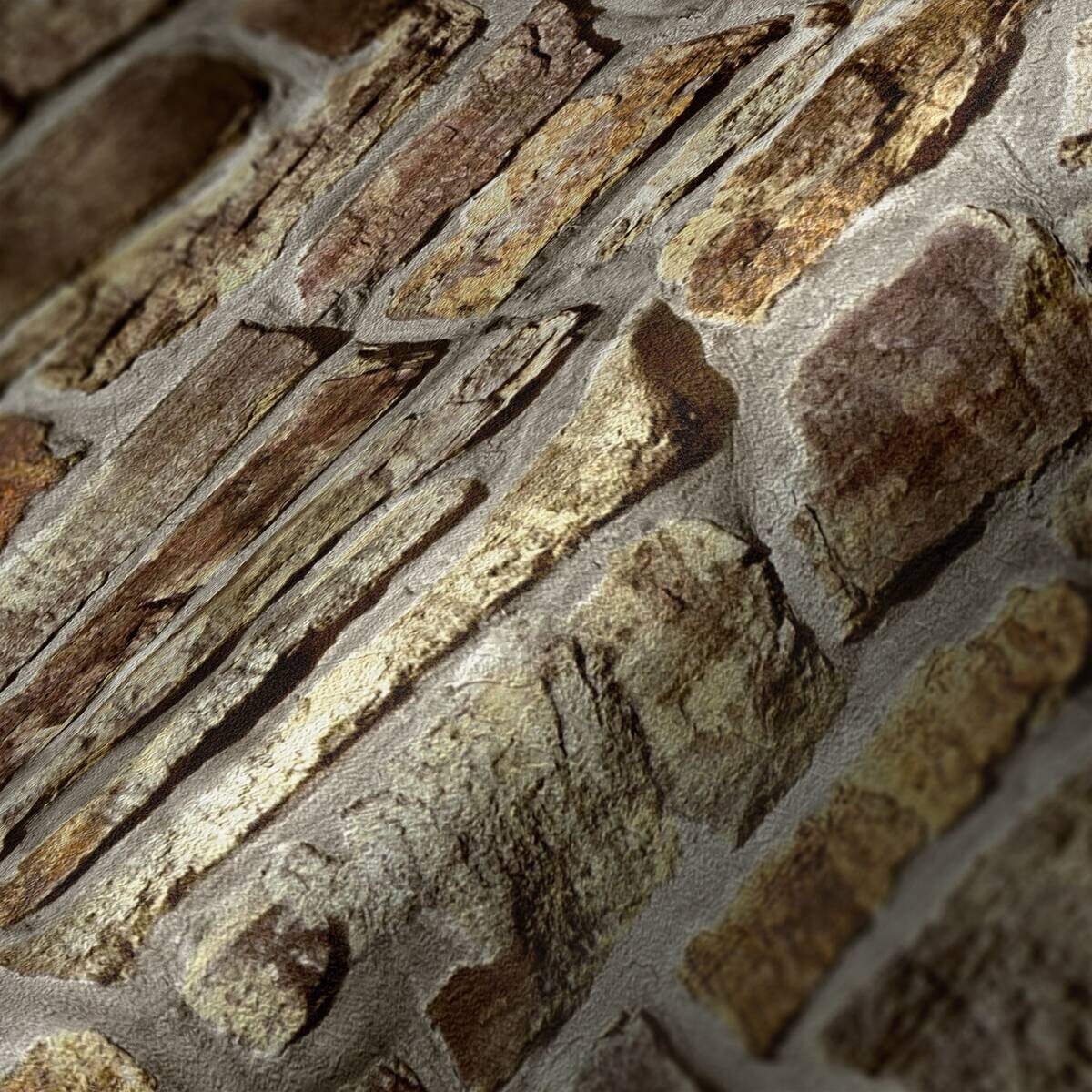 A.S.Creation Vliestapete gelb braun B/H/D: ca. 53x1005x8,6 cm