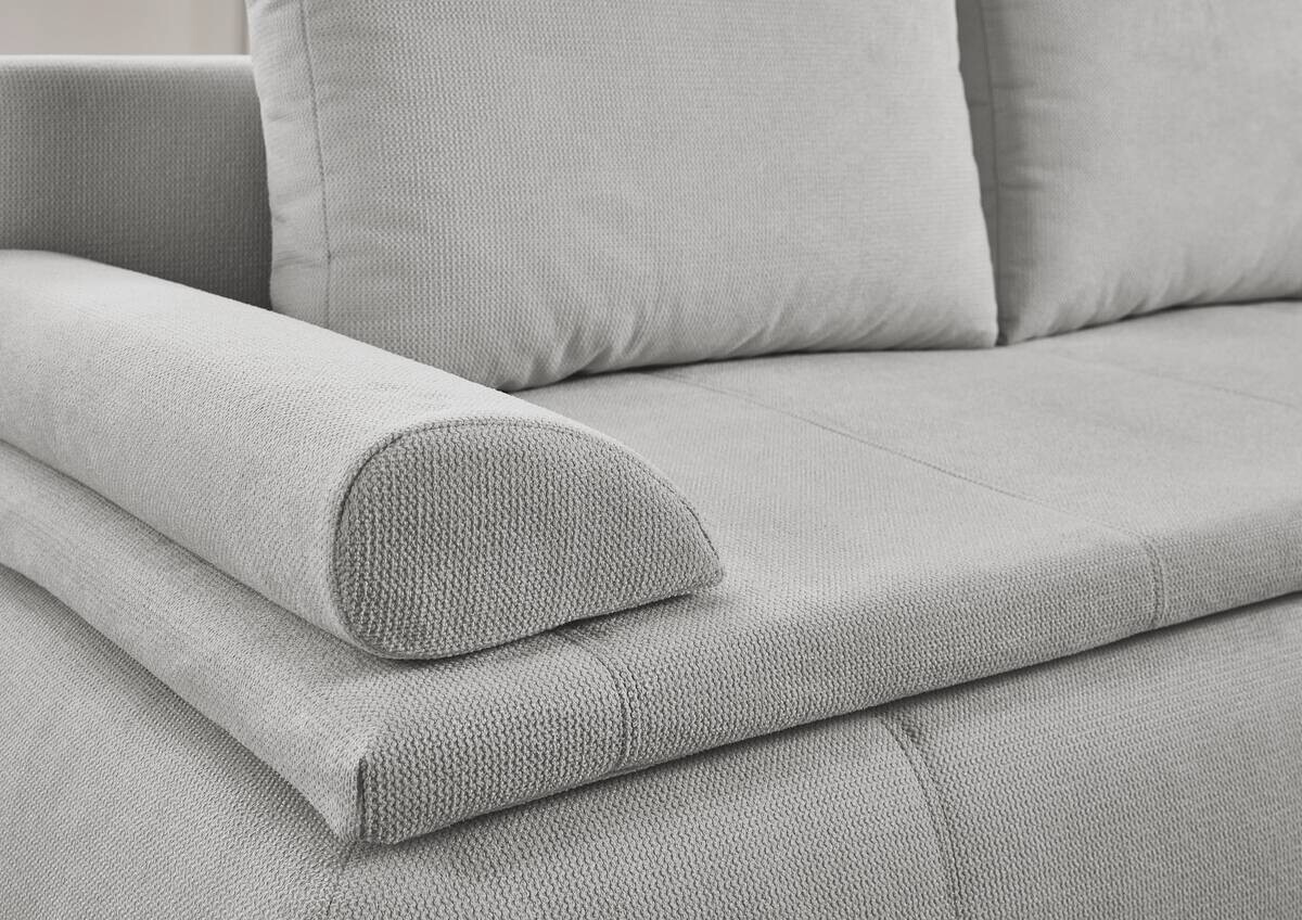 Dauerschlafsofa natur Microfaser B/H/T: ca. 207x94x90 cm
