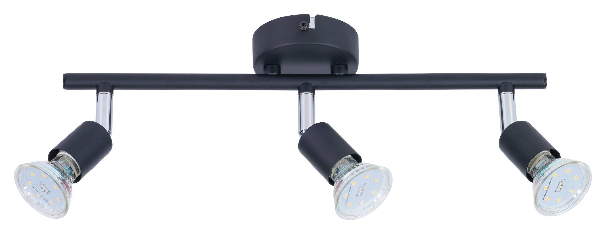 POCOline Spotbalken Boris schwarz B/H/L: ca. 10x8x36 cm 3 Brennstellen