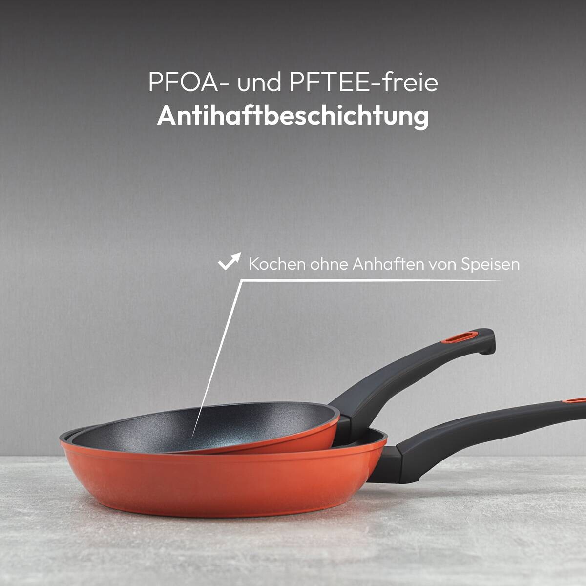 BERGNER Pfannenset CLASSIQUE rot Stahl 2 tlg.