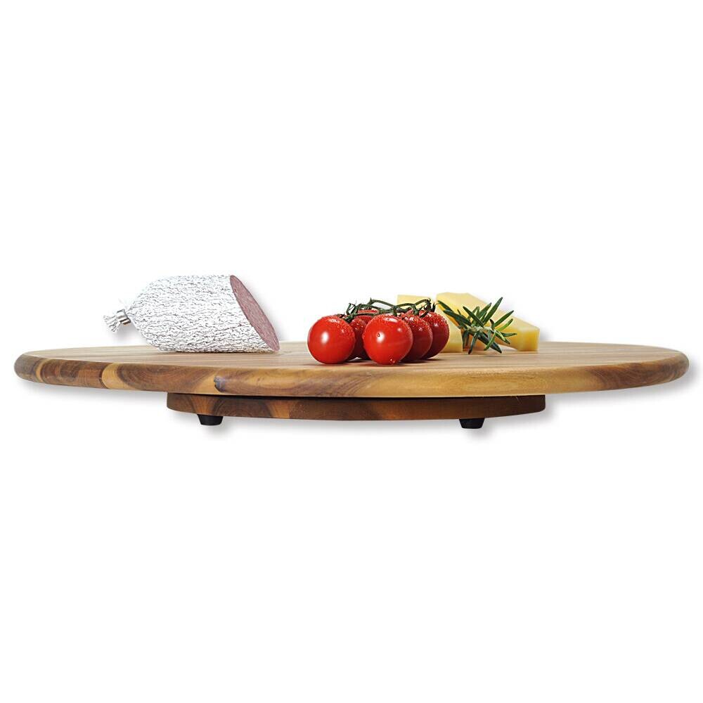 Kesper Dreh und Servierplatte natur Akazie B/H/L: ca. 40x4x40 cm