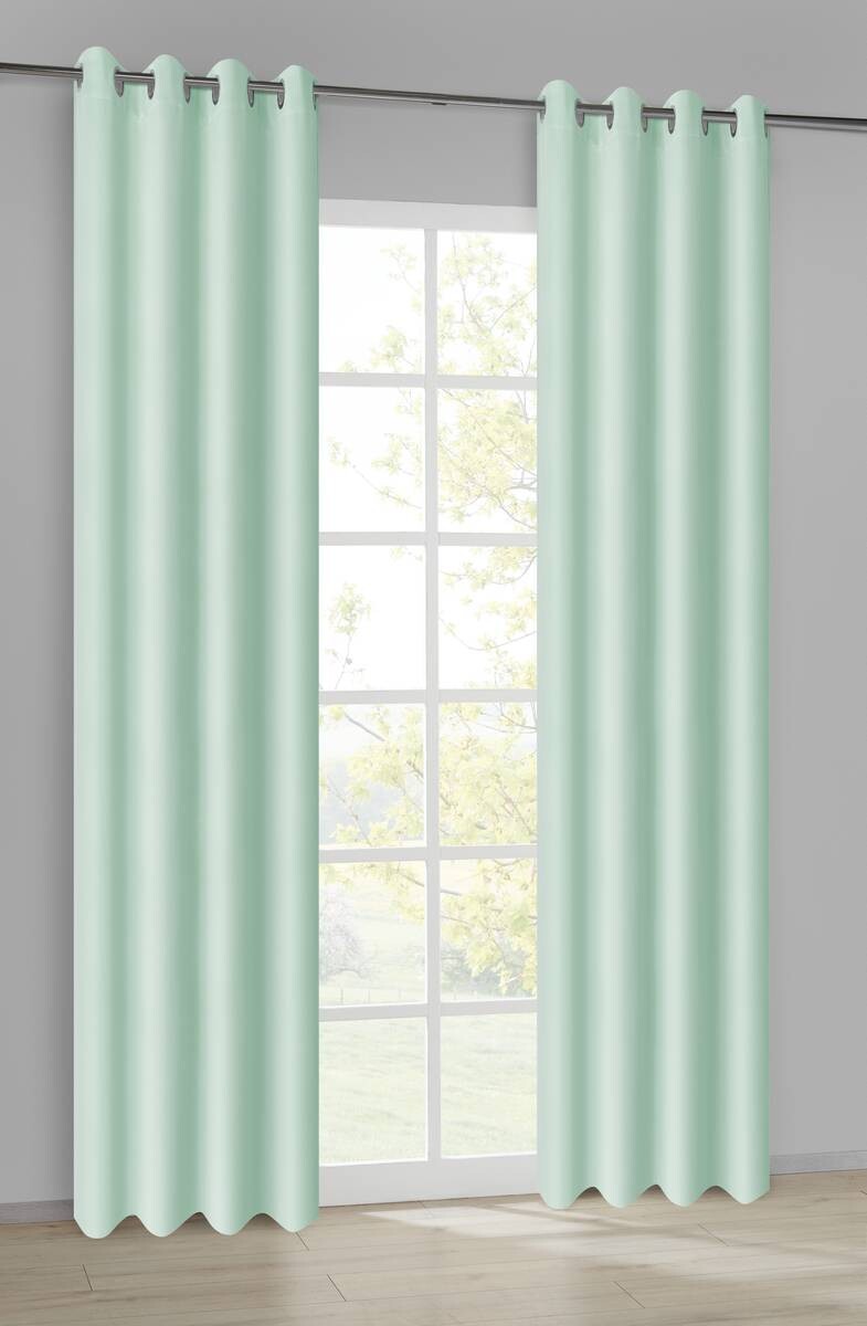 ACUS design collection Ösenvorhang Barnaby salbei B/L: ca. 140x235 cm