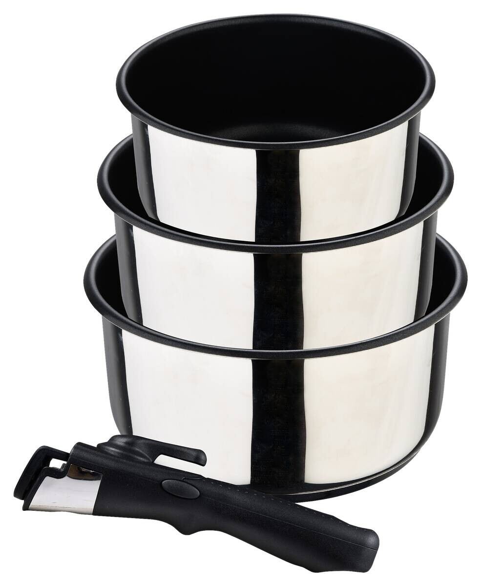 BERGNER Topfset Click & cook silber Edelstahl 4 tlg.