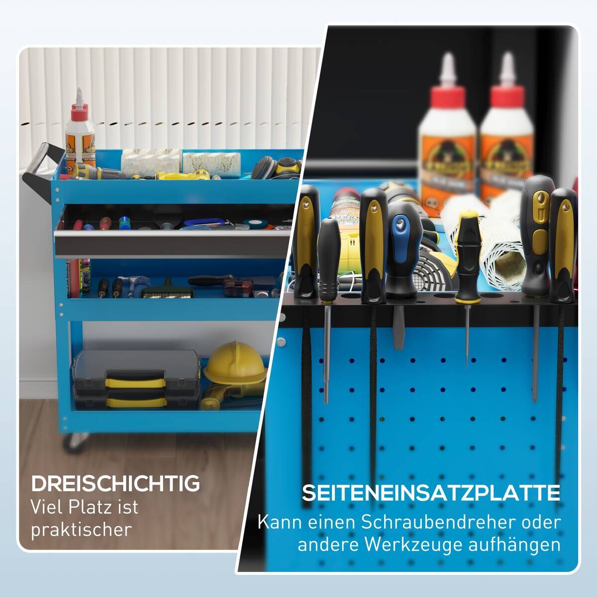 Werkstatt-Rollwagen B/H/T: ca. 82x76x35 cm