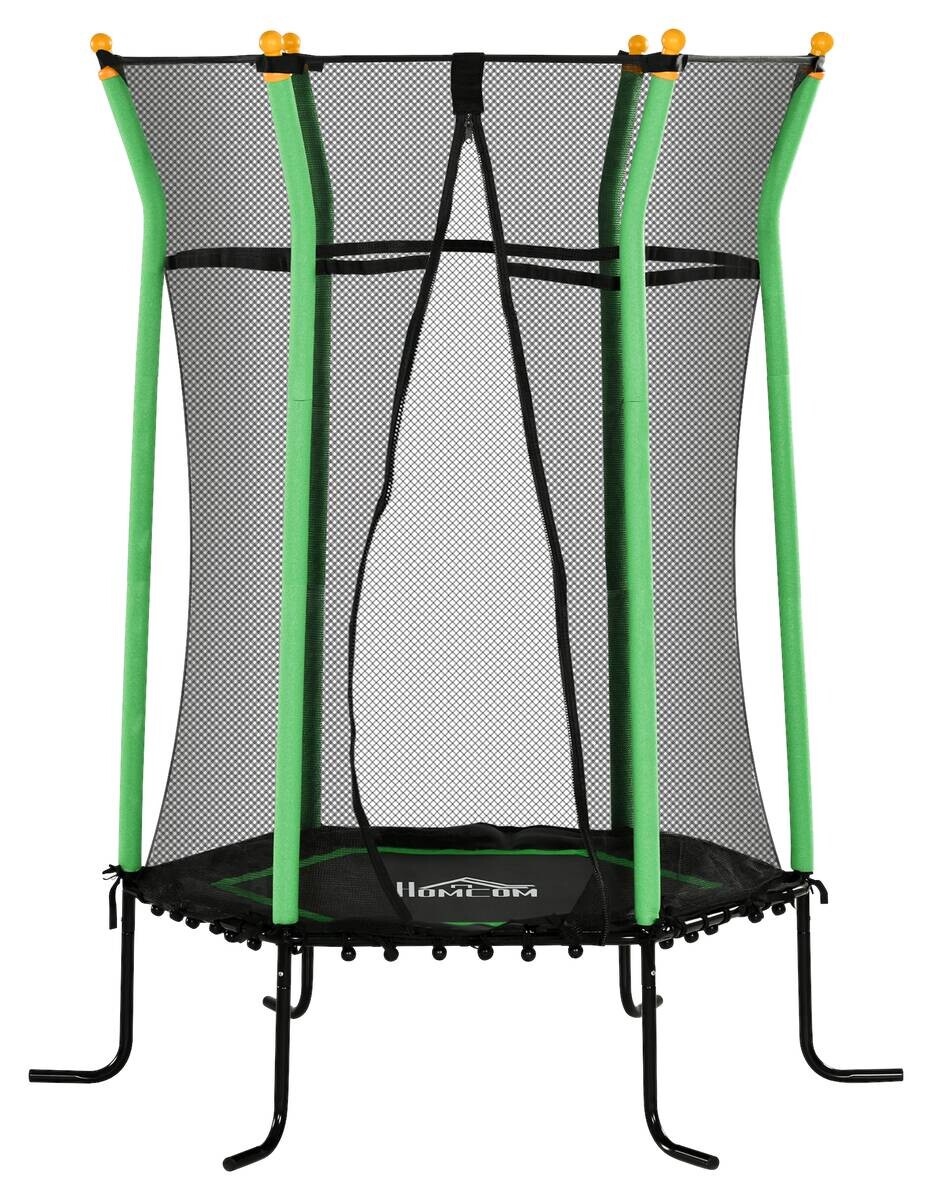 HOMCOM Kindertrampolin grün B/H/L: ca. 163,5x190x163,5 cm