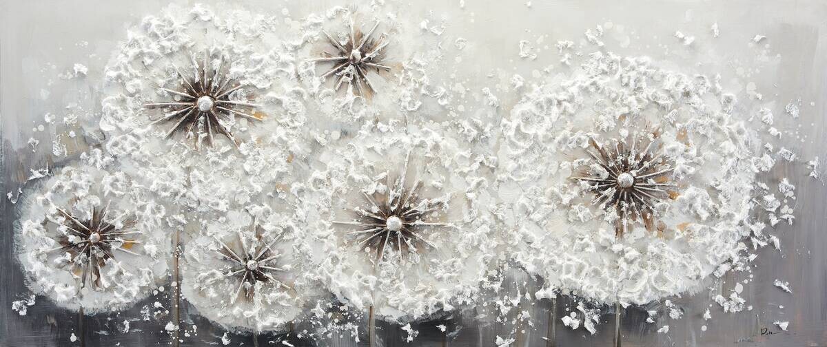 Ölgemälde Pusteblumen B/H: ca. 140x60 cm