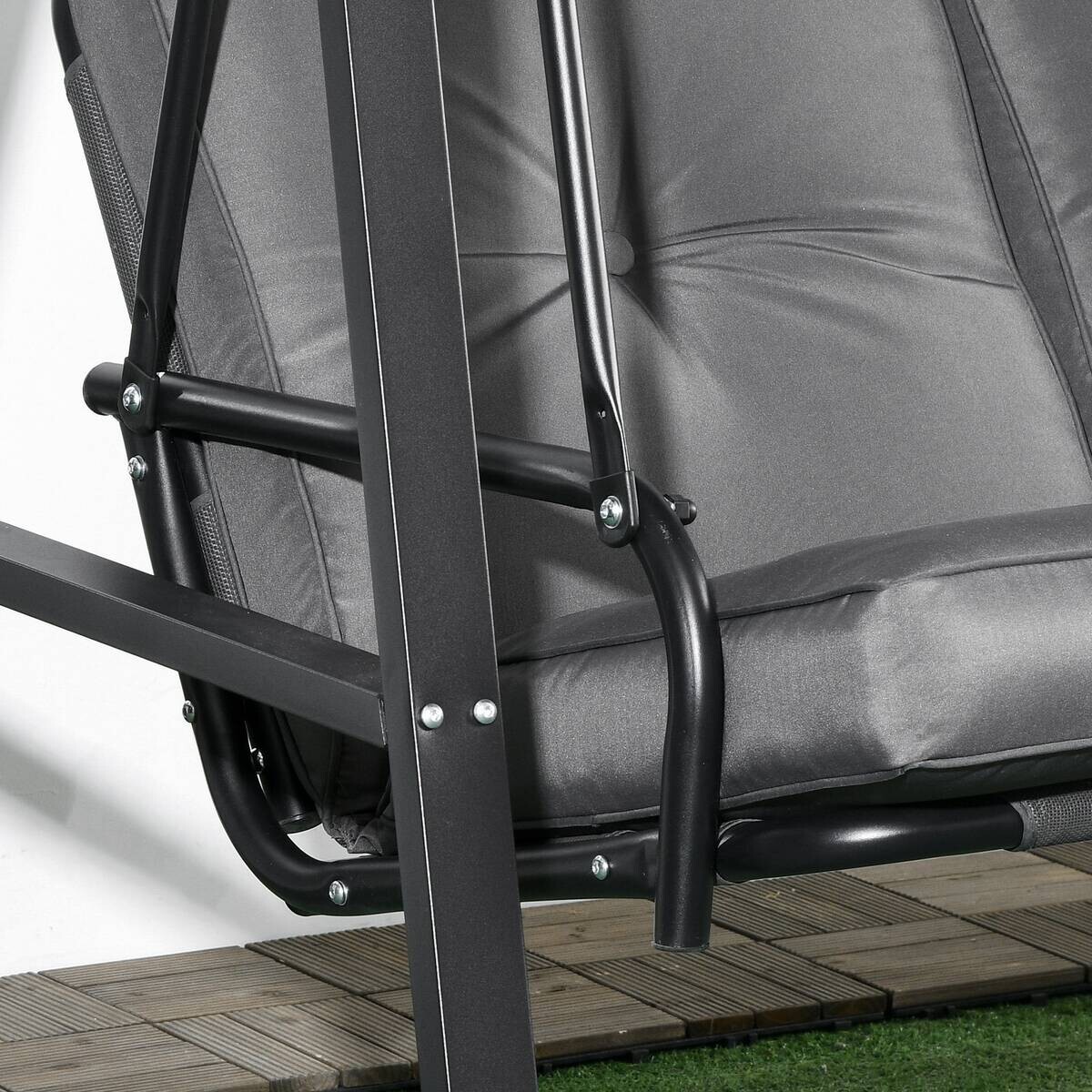 Outsunny Hollywoodschaukel dunkelgrau Polyester B/H/L: ca. 116x172x145 cm